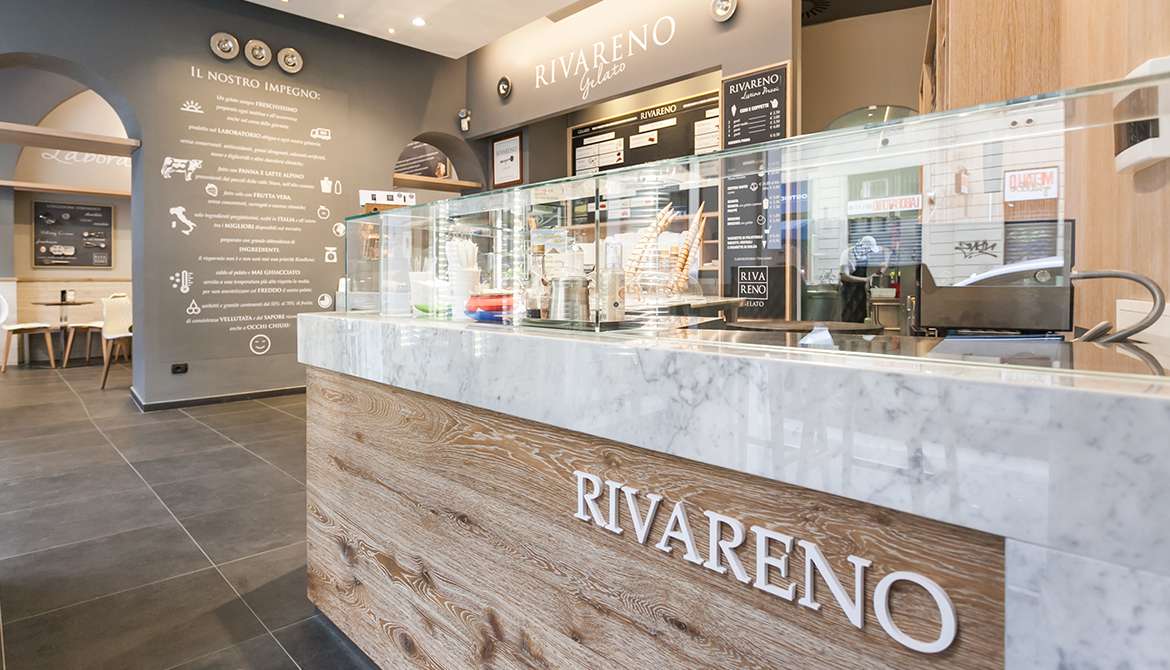 Desing Rivareno per gelaterie in franchising